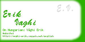 erik vaghi business card